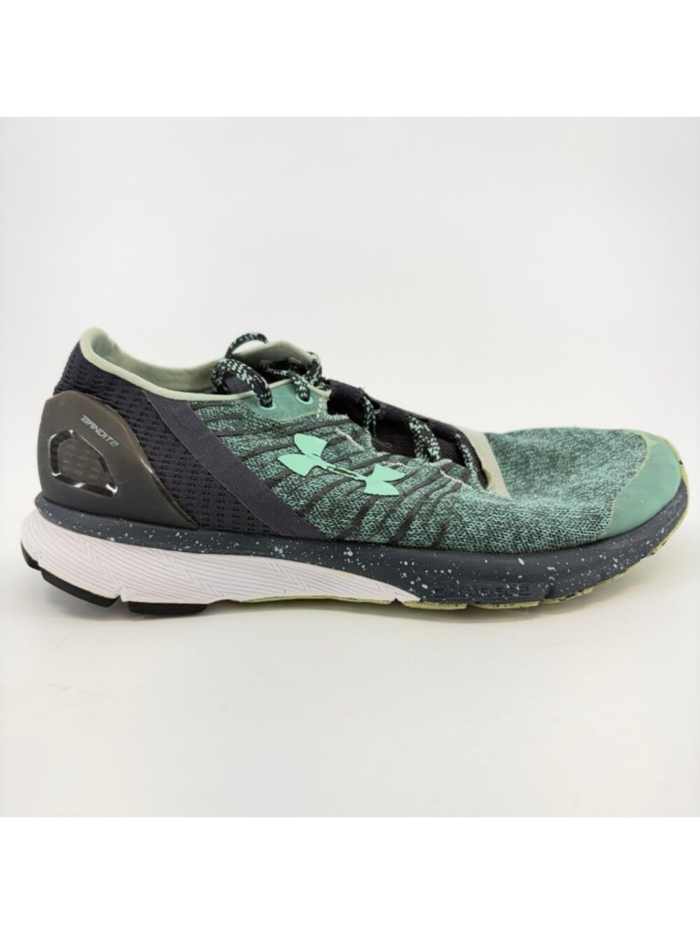Under Armour Charged Bandit 2 Womens Size 8 Green Black Running Shoes Sneakers